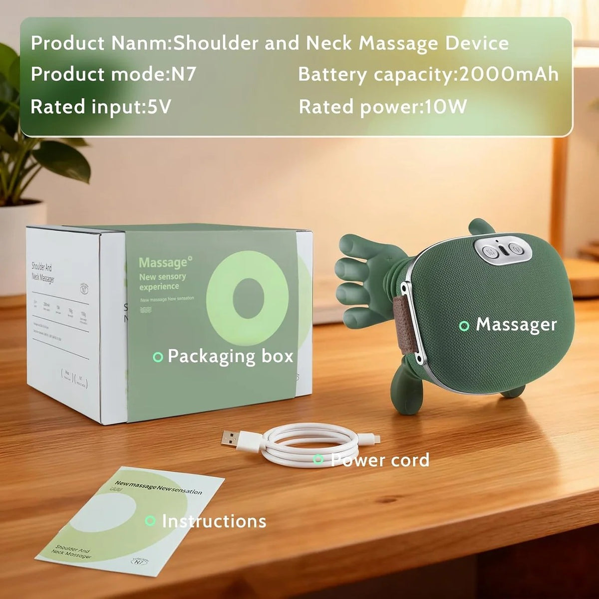 Neck Massager, Neck and Shoulder Relaxer (Imported