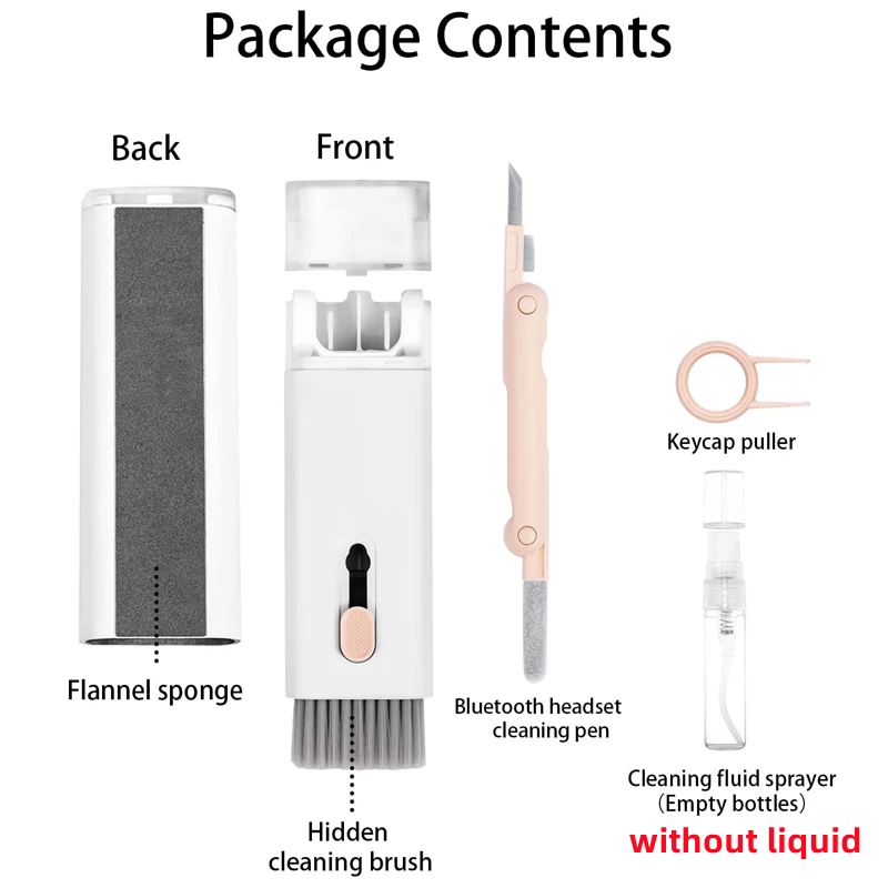 New 7 in 1 Keyboard Cleaning Kits Airpods Headset Cleaning Kit Laptop Screen Cleaning Pen Bluetooth Headphone lens cleaner Mobile Screen Cleaning Brush Kit