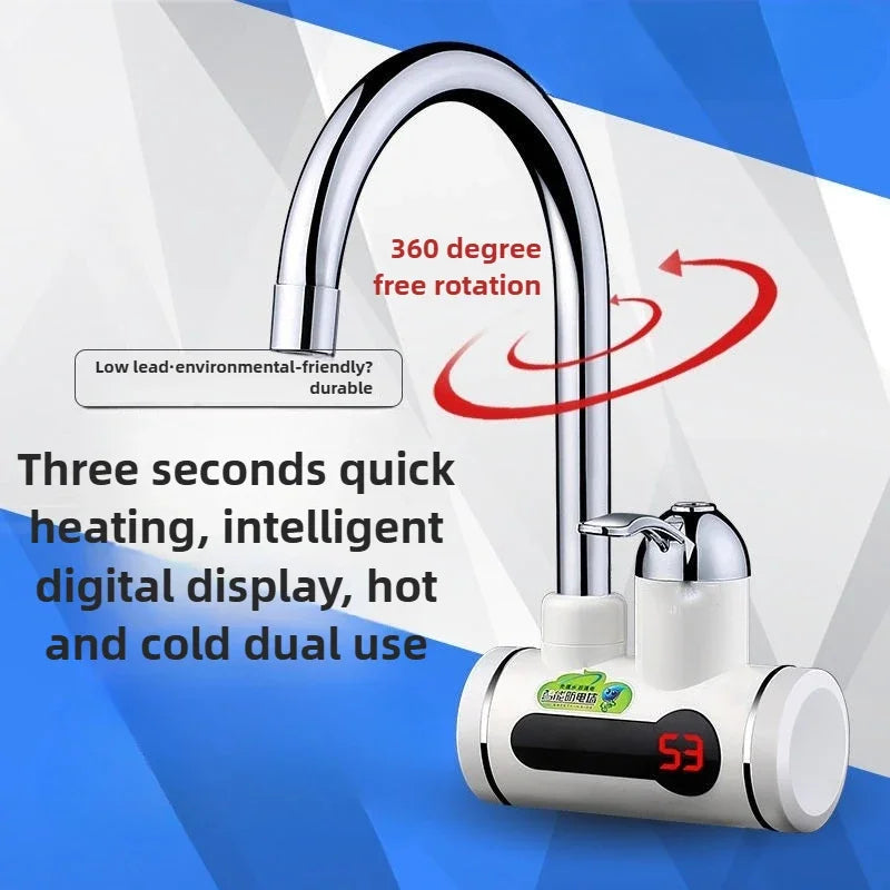 Excellent Bathroom Quick Heating Faucet Electric Heating Faucet Instant Three-second Heating Kitchen Faucet Hot and Cold Models