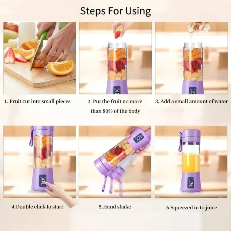 Mini Electric Juicer USB Charging Smoothie Milkshake Maker