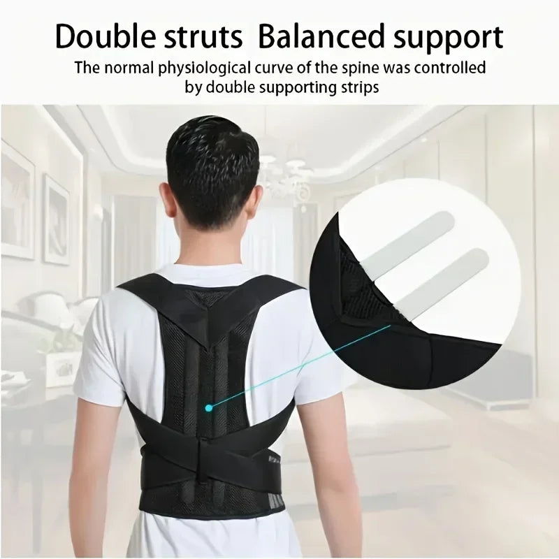 Back Brace Posture Corrector Back Lumbar Support Shoulder Posture Support for Improve Posture Provide Back Pain Relief Unisex