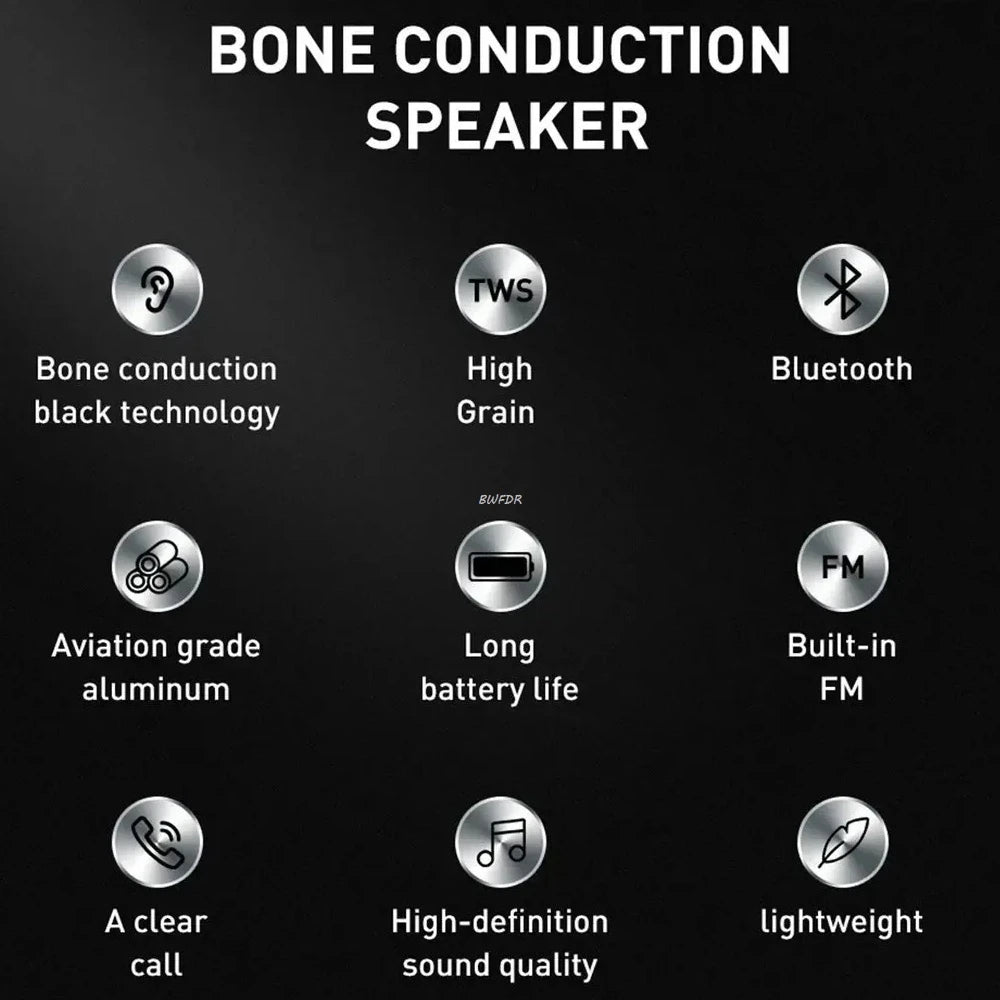 Hot Mini Bone Conduction Speaker Bluetooth TWS Wireless Stereo Dual Sound Box Hummingbird Speakers With FM Radio Dropshipping