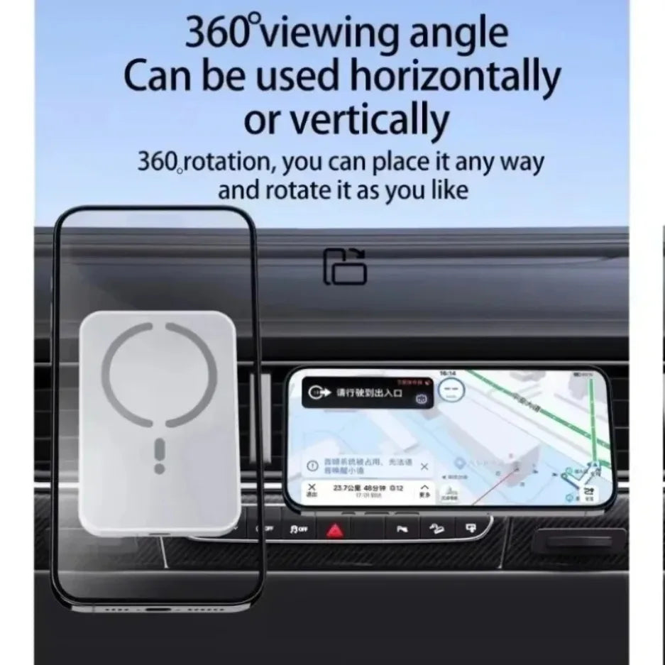 Magnetic Car Wireless Charger Air Vent GPS Phone Holder Stand Fast Charging