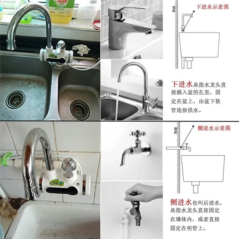 Excellent Bathroom Quick Heating Faucet Electric Heating Faucet Instant Three-second Heating Kitchen Faucet Hot and Cold Models