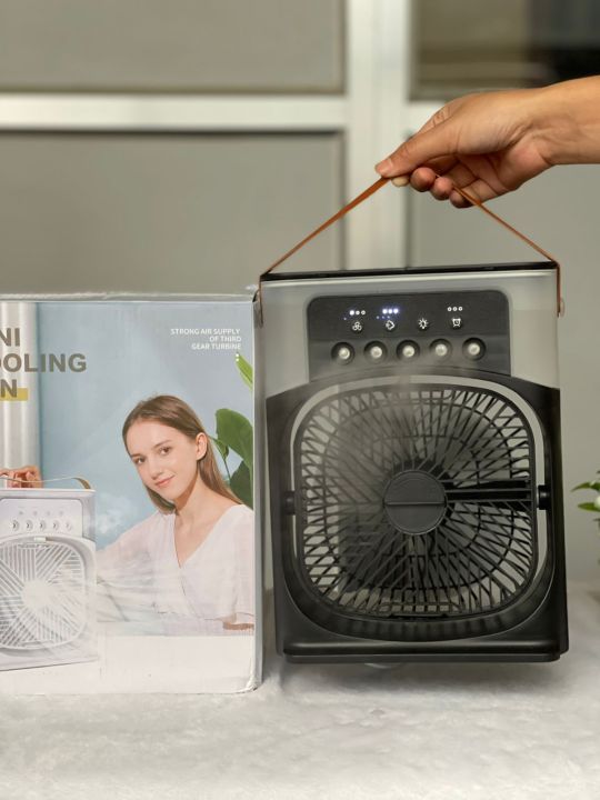 Trending Mini Air Conditioner Fan Premium 3 In 1 Desk Cooling Fan Spray Fan