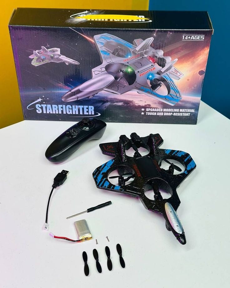 RC Feighter Jet Remote Control Airplane Toy – 2.4GHz Wireless Control, Durable Foam Body, LED Lights, Rechargeable Battery for Kids & Adult