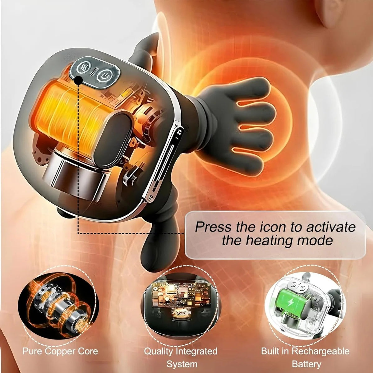 Neck Massager, Neck and Shoulder Relaxer (Imported
