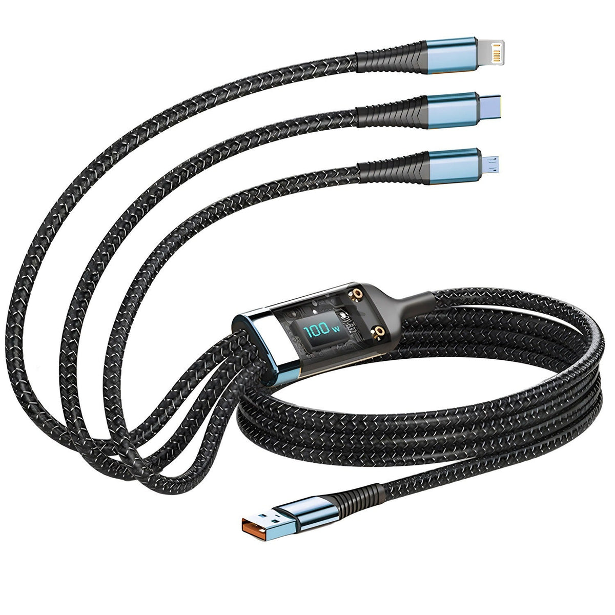 100W Fast Charging Cable Multi Charger Cable